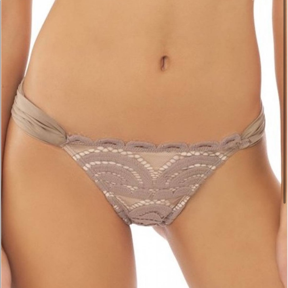 PilyQ lace bikini bottom nude size medium